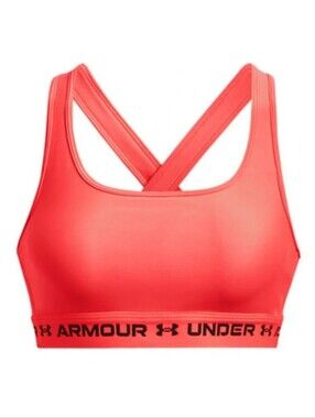 Under Armour Women's Plus Mid Crossback Sports Bra Cerise Pink 2X 50/52 1362897